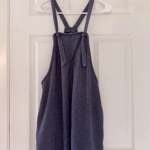 Old Navy Maternity Soft-Knit Knotted-Strap Overalls, XS in Heather navy